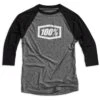 100% Essential Raglan T-Shirt -Motorcycle Equip Shop 100 essential tech shirt grey black