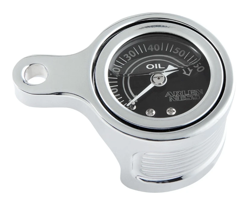 Arlen Ness Radius Oil Pressure Gauge Kit For Harley M8 - Image 2