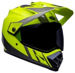 Bell Helmets Bell MX-9 Adventure Mips Dash Helmet -Motorcycle Equip Shop bell helmets mx9 adv mi dash hi viz yellow grey 2