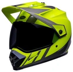 Bell Helmets Bell MX-9 Adventure Mips Dash Helmet -Motorcycle Equip Shop bell helmets mx9 adv mi dash hi viz yellow grey