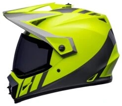 Bell Helmets Bell MX-9 Adventure Mips Dash Helmet -Motorcycle Equip Shop bell helmets mx9 adv mi dash hi viz yellow grey 7