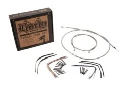 Burly Handlebar Cable Installation Kit For Harley Road King / Glide W/ABS 2008-2013 Stainless Steel ... [Open Box]