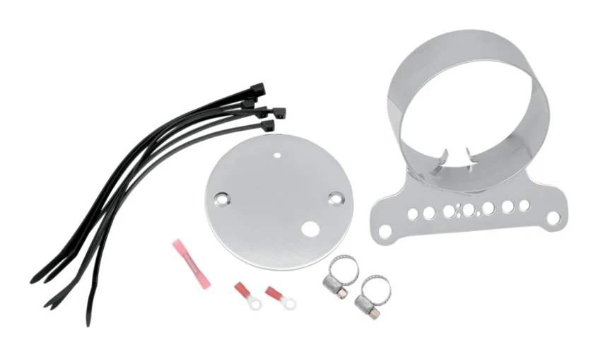 Drag Specialties Single Gauge Bracket For Harley 3 Drag Specialties Single Gauge Bracket For Harley