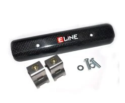E-Line Universal Exhaust Pipe Heat Shield -Motorcycle Equip Shop e line fiber heat shields uni