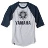 Factory Effex Yamaha Baseball T-Shirt 2 Factory Effex Yamaha Baseball T-Shirt -Motorcycle Equip Shop factory effex yamaha baseball t shirt heather navy