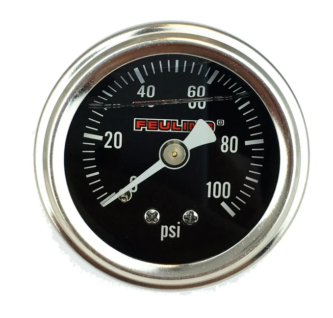 Feuling Liquid Filled Rear Port Oil Pressure Gauge 3 Feuling Liquid Filled Rear Port Oil Pressure Gauge