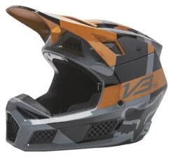 Fox Racing V3 RS Riet Helmet (SM) -Motorcycle Equip Shop fox racing v3 rs riet helmet black gold 2