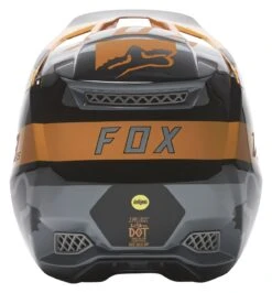 Fox Racing V3 RS Riet Helmet (SM) -Motorcycle Equip Shop fox racing v3 rs riet helmet black gold 3