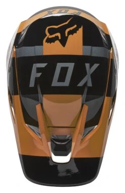 Fox Racing V3 RS Riet Helmet (SM) -Motorcycle Equip Shop fox racing v3 rs riet helmet black gold 4