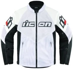 Icon Mesh AF CE Leather Jacket -Motorcycle Equip Shop icon mesh afce leather jacket white