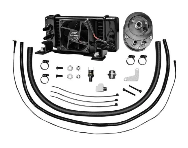 Jagg Horizontal Low Mount Fan Assisted Oil Cooler Kit For Harley Touring 1984-2008 4 Jagg Horizontal Low Mount Fan Assisted Oil Cooler Kit For Harley Touring 1984-2008 - Image 2