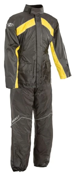 Joe Rocket RS-2 Two-Piece Rainsuit -Motorcycle Equip Shop joe rocket rs2 two piece rainsuit black yellow