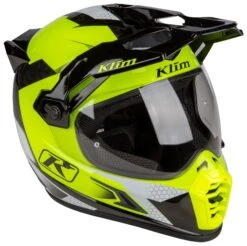Klim Krios Pro Charger Helmet -Motorcycle Equip Shop klim krios pro charger helmet hi viz 2