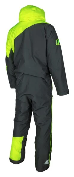 Klim Railslide One-Piece Suit -Motorcycle Equip Shop klim railslide one piece suit grey hi viz yellow 1