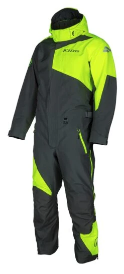 Klim Railslide One-Piece Suit -Motorcycle Equip Shop klim railslide one piece suit grey hi viz yellow