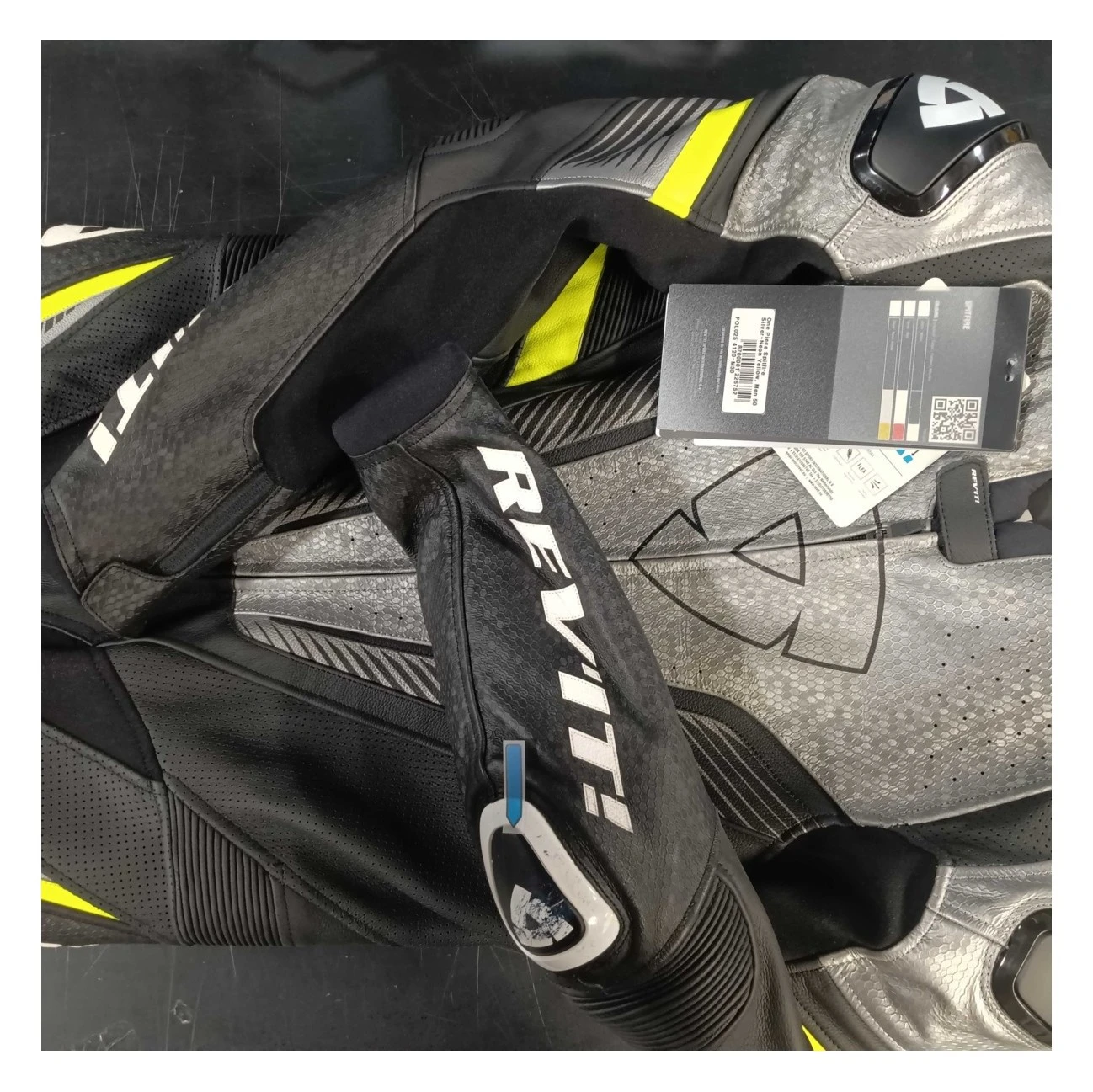 REV'IT! Spitfire Race Suit Silver/Neon Yellow / 50 [Blemished - Very Good] - Image 4