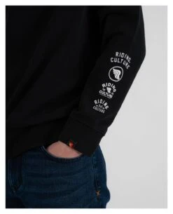 Riding Culture Logo Sweater -Motorcycle Equip Shop riding culture logo sweater black 3