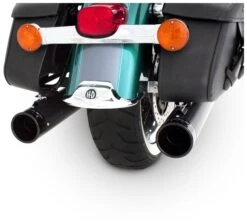Rinehart 4" True Duals Exhaust For Harley Touring 1995-2008 -Motorcycle Equip Shop rinehart by bub19952008 touring true duals with end caps4 mufflers 1