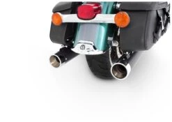Rinehart 4" True Duals Exhaust For Harley Touring 1995-2008 -Motorcycle Equip Shop rinehart by bub19952008 touring true duals with end caps4 mufflers 4