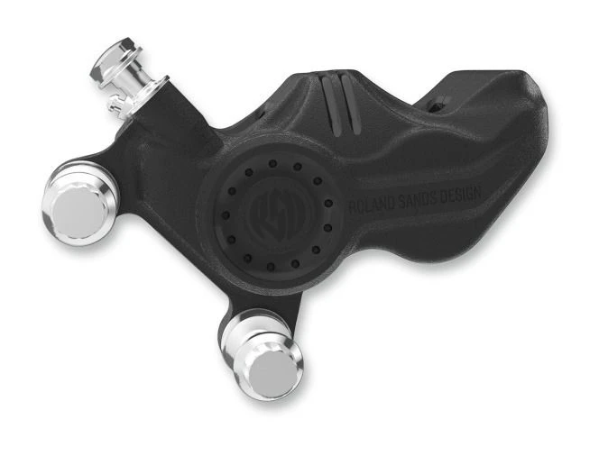 Roland Sands Four-Piston Differential-Bore Front Brake Caliper For Harley 2000-2015 Right Caliper / B... [Open Box]
