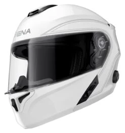 Sena Outrush Bluetooth Helmet -Motorcycle Equip Shop sena outrush modular helmet white