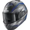 Shark EVO-One 2 Yari Helmet Matte Anthracite/Blue/Silver / XL [Open Box] -Motorcycle Equip Shop shark evo one2 yari helmet matte anthracite blue silver xl open box matte anthracite blue silver