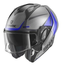 Shark EVO GT ENCKE Helmet -Motorcycle Equip Shop shark evogtencke helmet matte grey blue black 1