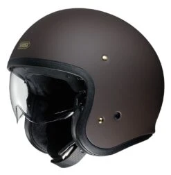 Shoei J·O Helmet - Solid -Motorcycle Equip Shop shoei jo helmet solid matte brown