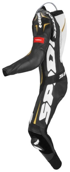 Spidi Track Wind Pro Race Suit -Motorcycle Equip Shop spidi track wind pro suit blk wht gold black gold 1