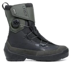 TCX Infinity 3 Mid WP Boots -Motorcycle Equip Shop tcx infinity mid wp boots black green 1